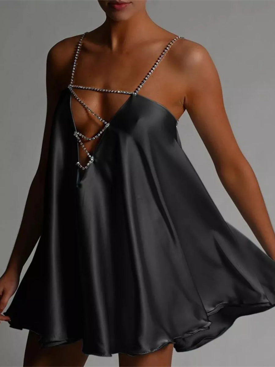 mini dress in Light Green with backless and mini