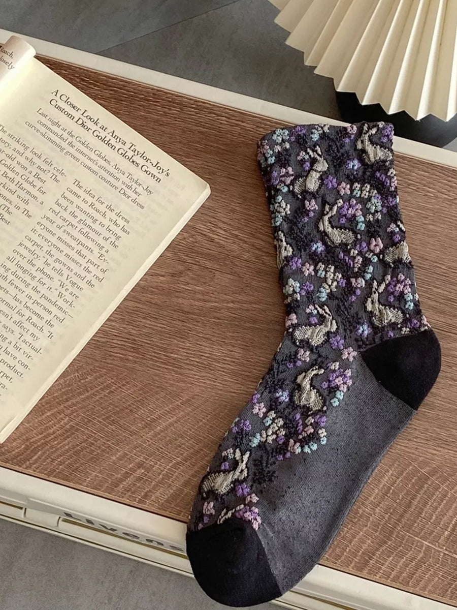 cotton Imported Size & socks in purple with fitted silhouette
