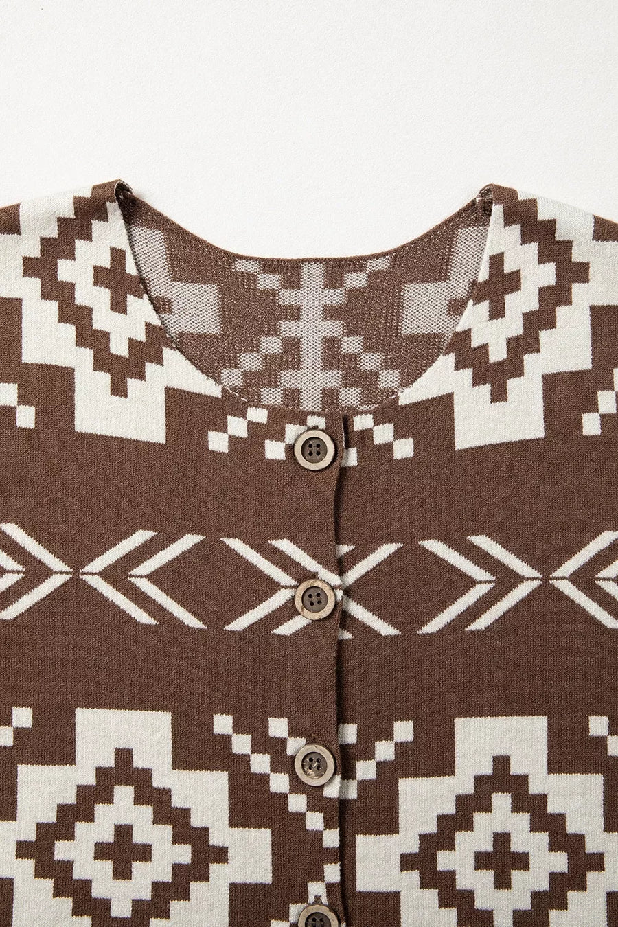 Western Geometric Sleeveless Knit Sweater Vest option 10
