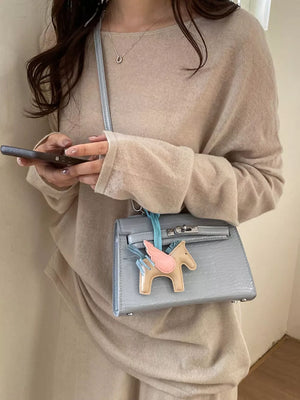 Crocodile Embossed Mini Crossbody Bag option 5