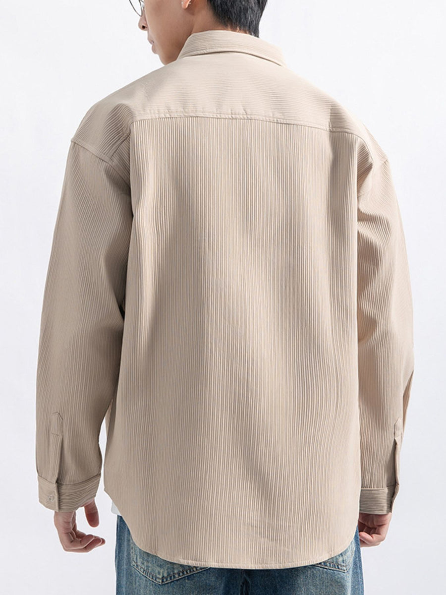 modern button-down shirt in black with collared