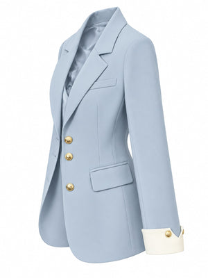 classic blazer in Pink with notch lapel
