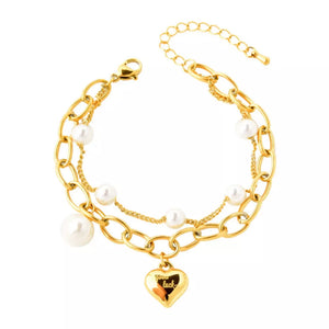 bracelet in ivory with layered and adjustable