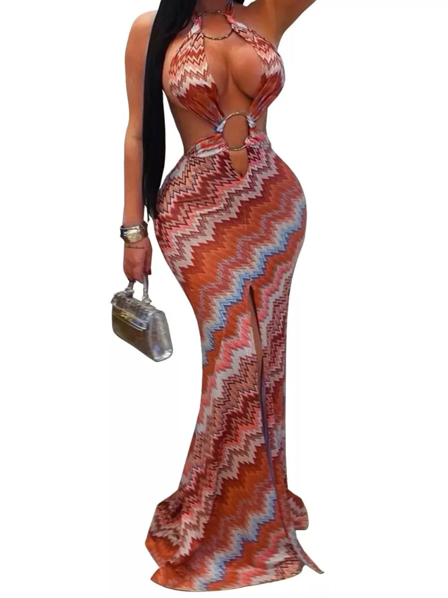 100% polyester Care instructions: Machine wash cold maxi dress in light blue with bodycon silhouette