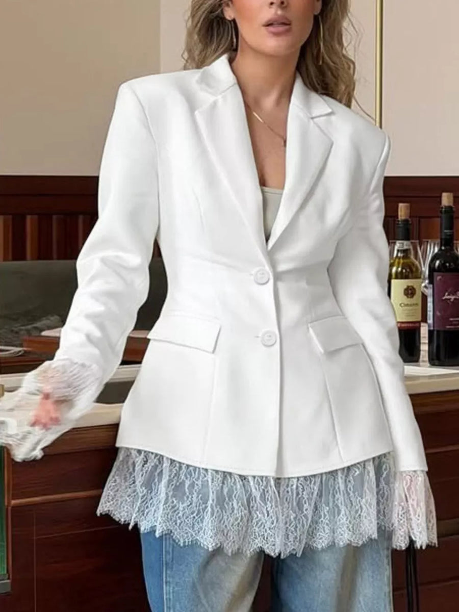 black with blazer with buttoned