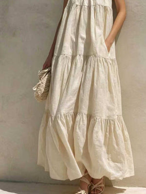 100% polyester Care instructions: Machine wash cold maxi dress in Black with loose silhouette