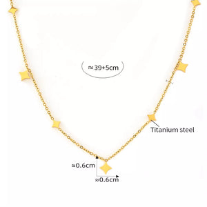necklace in Style B with geometric and layered