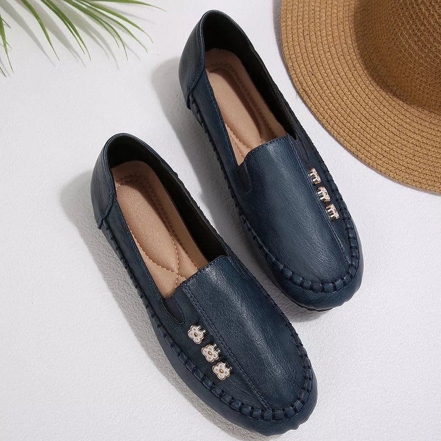 PU Leather, Rubber Imported Size & slip-ons in Khaki with regular silhouette