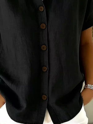 Full Size Button Up Short Sleeve Shirt in Army Green, view 21