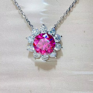 necklace in hot pink featuring pendant and pendant necklace fit