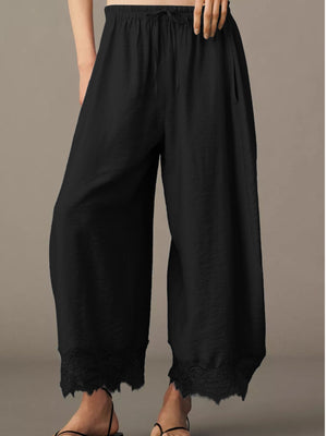 wide-leg pants in Army Green