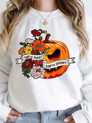 100% polyester Care instructions: Machine wash cold sweatshirt in multi-color with relaxed silhouette