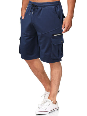 95%polyester,5%spandex Care instructions: Machine wash cold cargo shorts in Navy Blue with regular silhouette