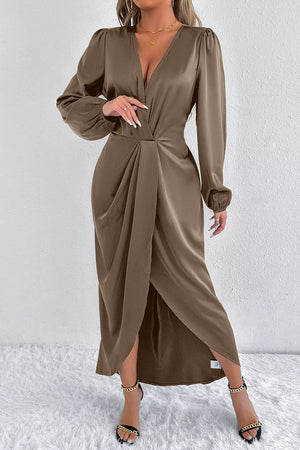 Taupe midi dress