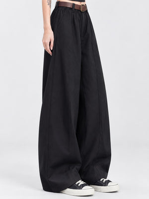 High-Waisted Wide-Leg Cargo Pants in Army Green-Tall Barrel Leg
