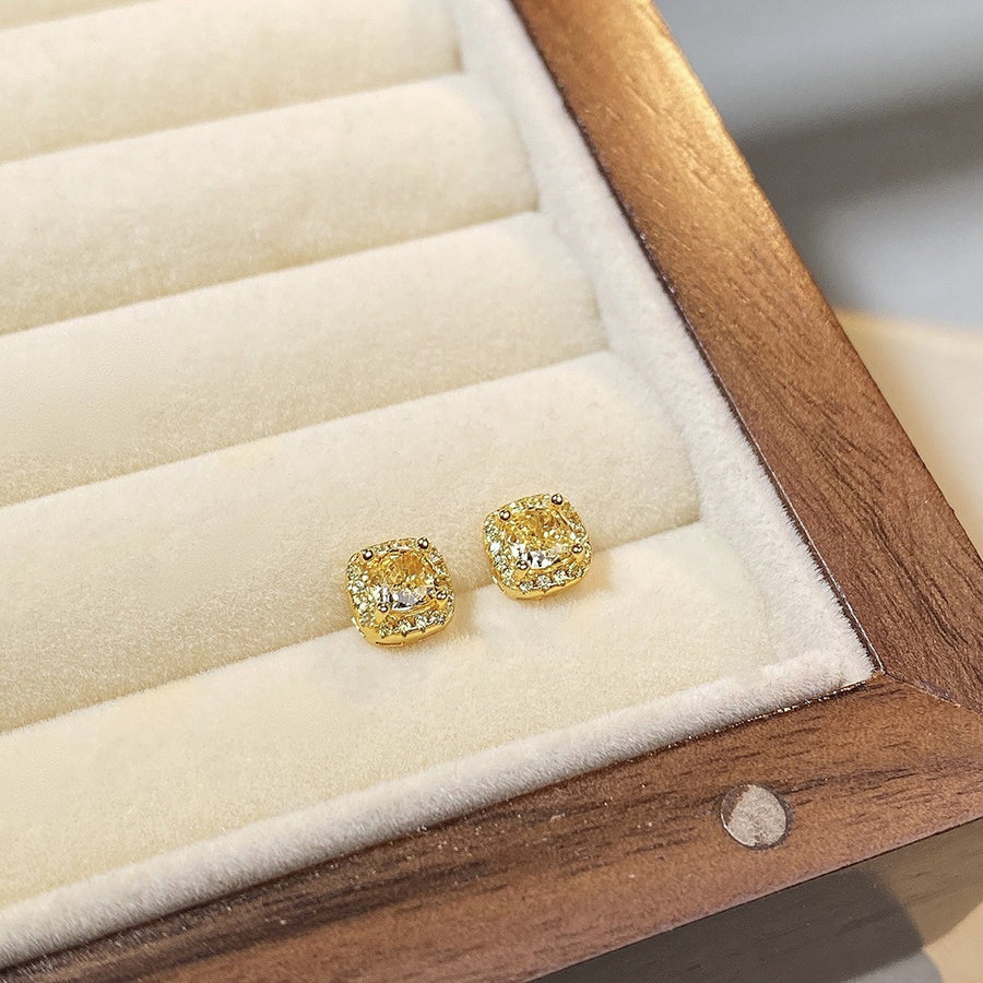 Yellow earrings