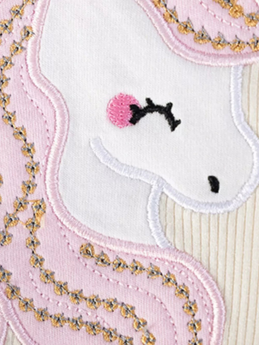pink A-line dress featuring frill and embroidered