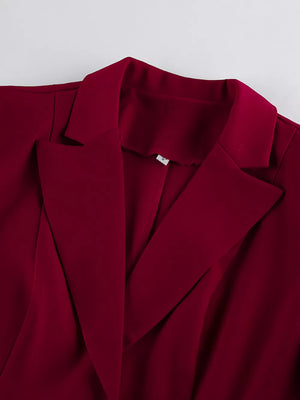 Wine Red with Two-Piece Sets 12