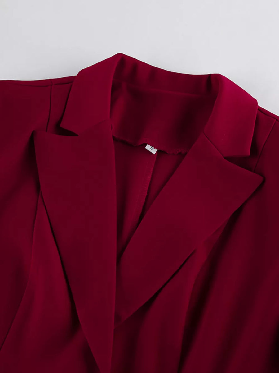 Wine Red with Two-Piece Sets 12