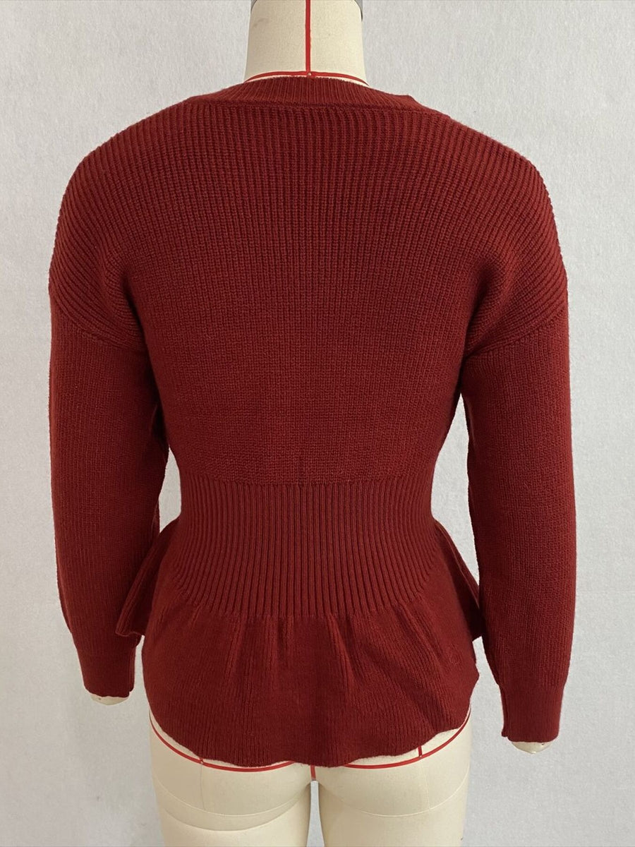 classic v-neck sweater in White with v-neck