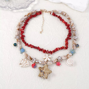 18K Gold-Plated,Alloy,Resin Care instructions: Avoid wearing during exercise, as necklace in beige with layered silhouette