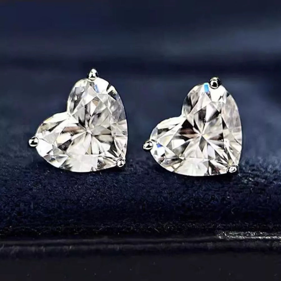 Silver stud earrings with not applicable