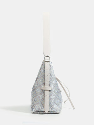 Polyester Imported Size & handbag in cream with slouchy silhouette