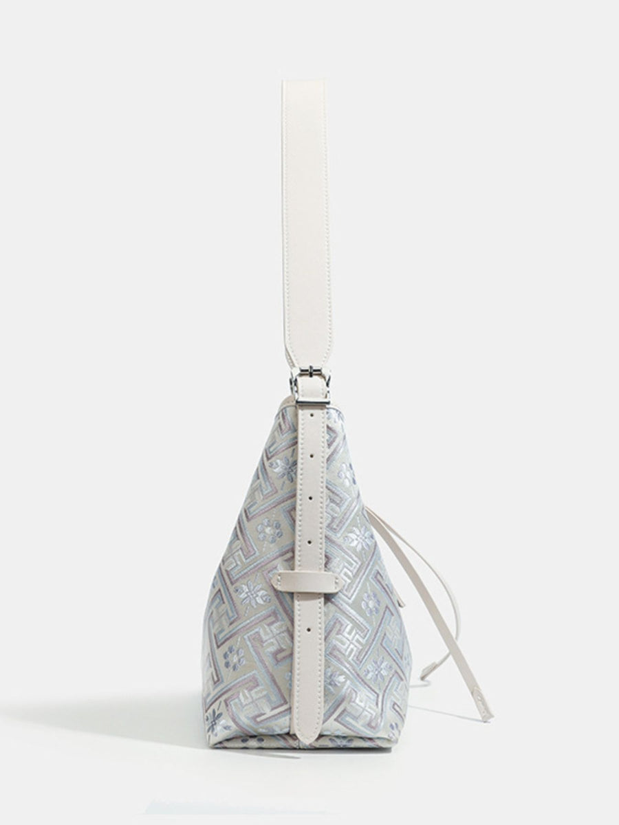 Polyester Imported Size & handbag in cream with slouchy silhouette