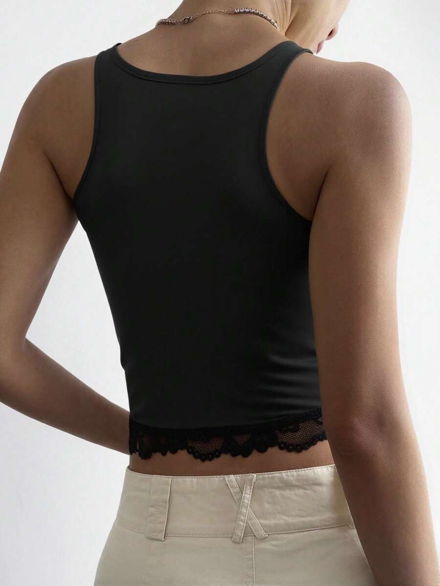 Burgundy tank top with stretch and sleeveless