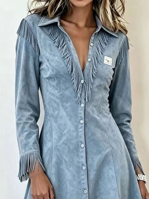 100% polyester Care instructions: Machine wash cold shirt dress in Beige with A-line silhouette