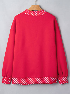Tangerine sweatshirt with oversized and long sleeve