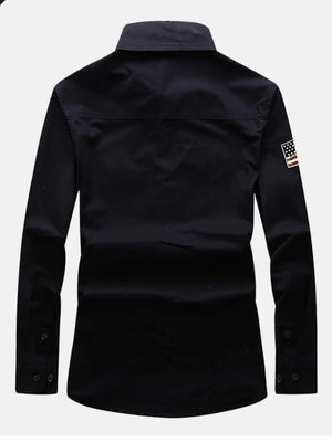 Men's Plus Size Long Sleeve Shirt in Khaki