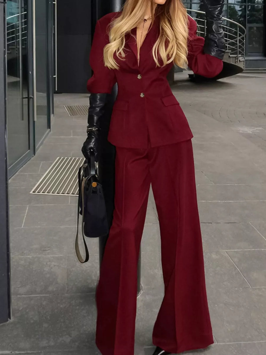 Wine Red with Two-Piece Sets 8