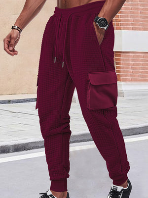 Men's Textured Cargo Joggers Plus Size, view 15