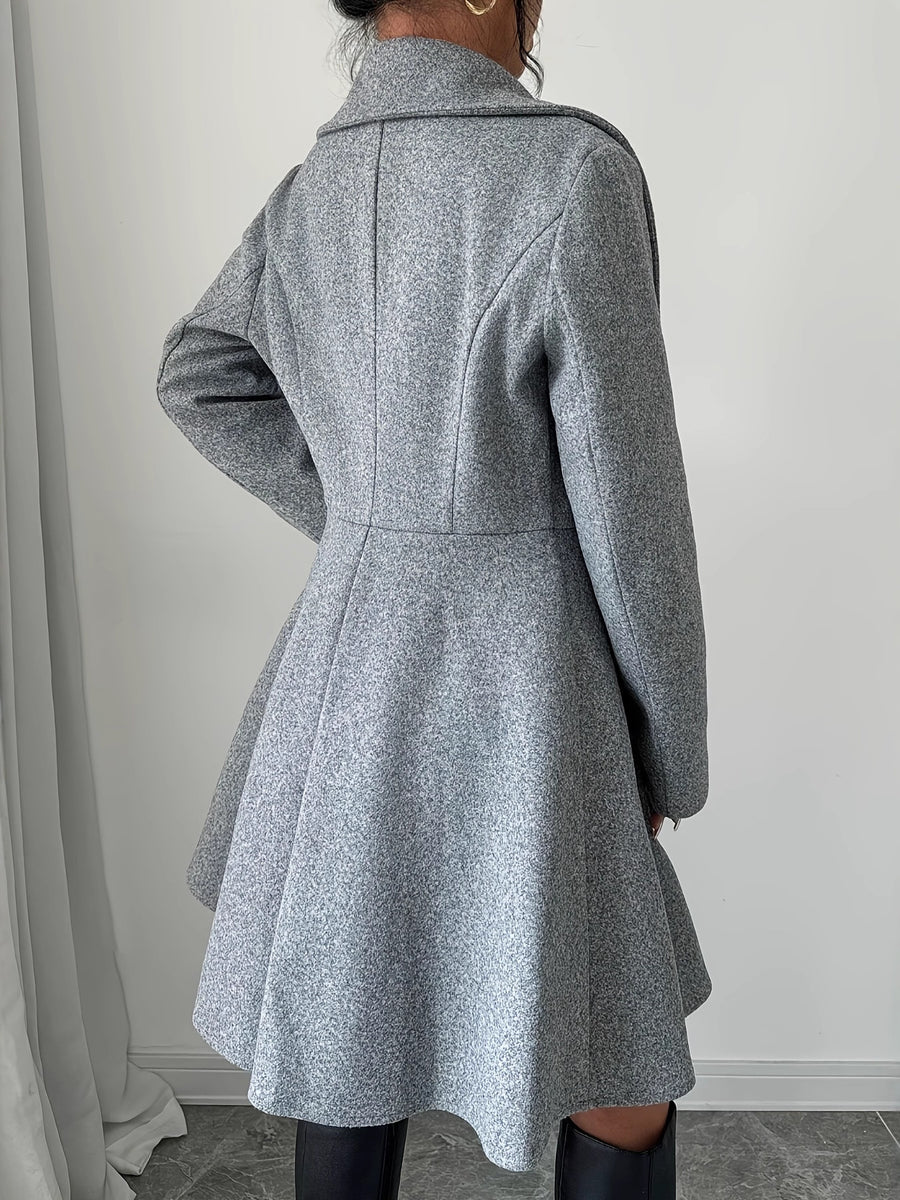 classic overcoat in gray with notch lapel