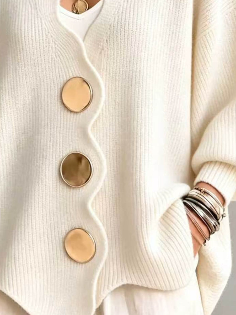 100% polyester Care instructions: Machine wash cold cardigan in Red with oversized silhouette