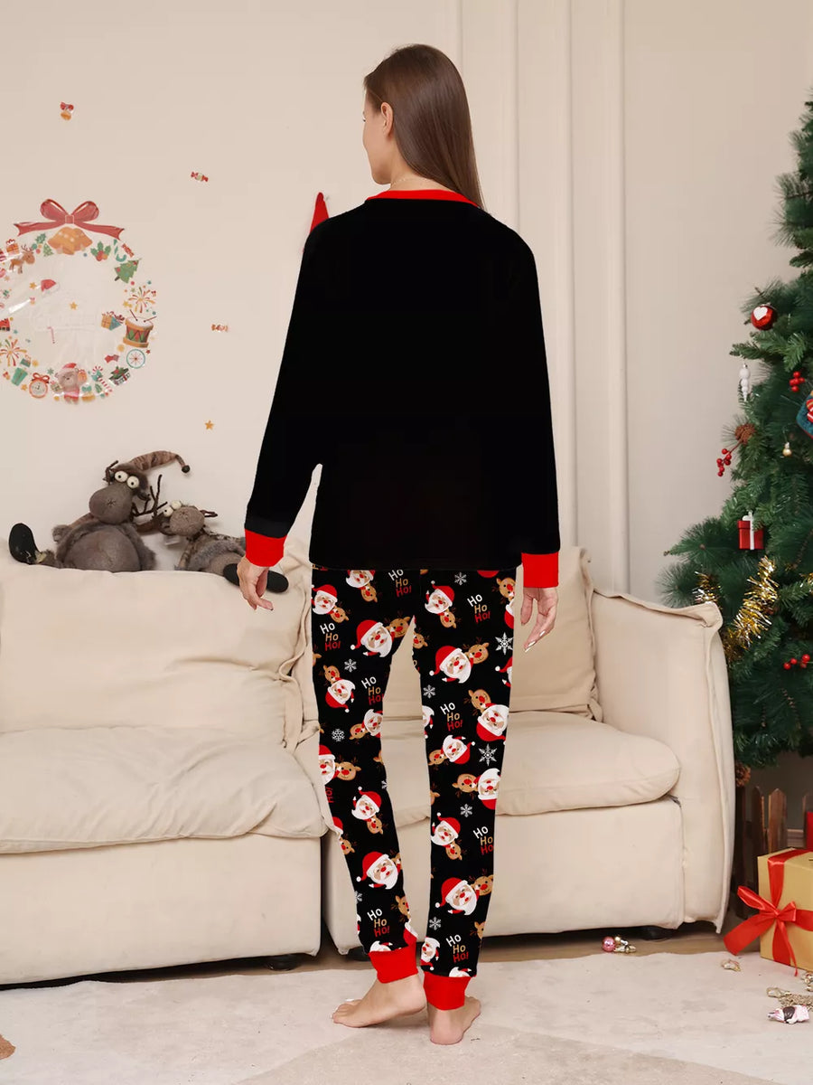 pajama set in Mom with graphic print and two-piece