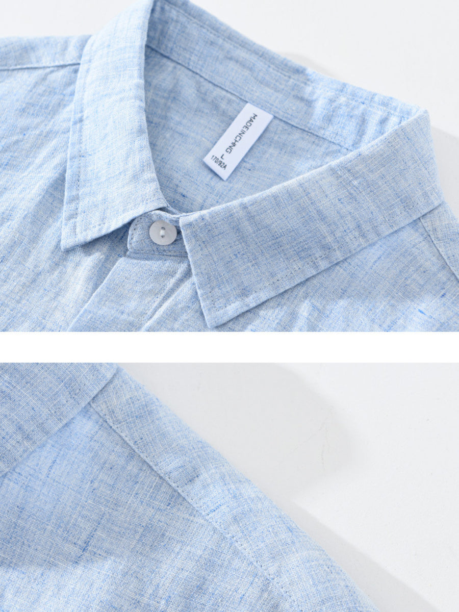 95%cotton,5%spandex Care instructions: Machine wash cold button-up shirt in Light Blue with regular silhouette