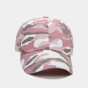 cap in Light Blue with camo and curved brim
