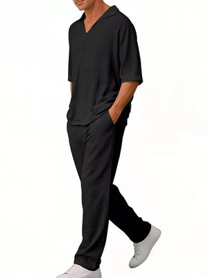 Brown lounge set with plus-size and short sleeve