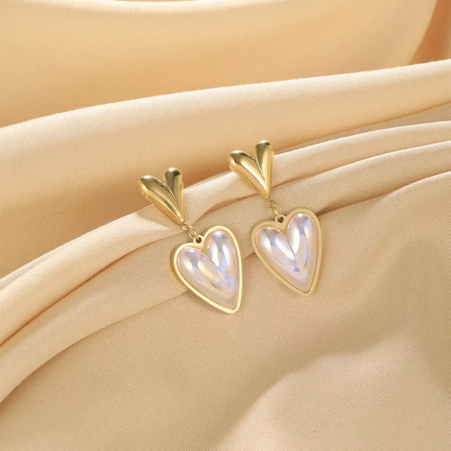 gold earrings with mini and post-back