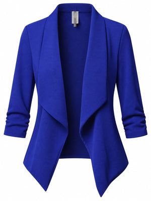 Hot Pink blazer with plus-size and 3/4 sleeve