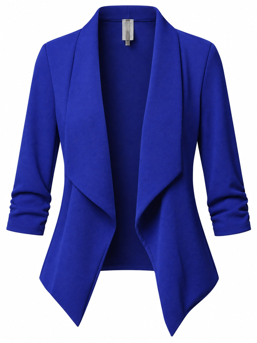 Hot Pink blazer with plus-size and 3/4 sleeve