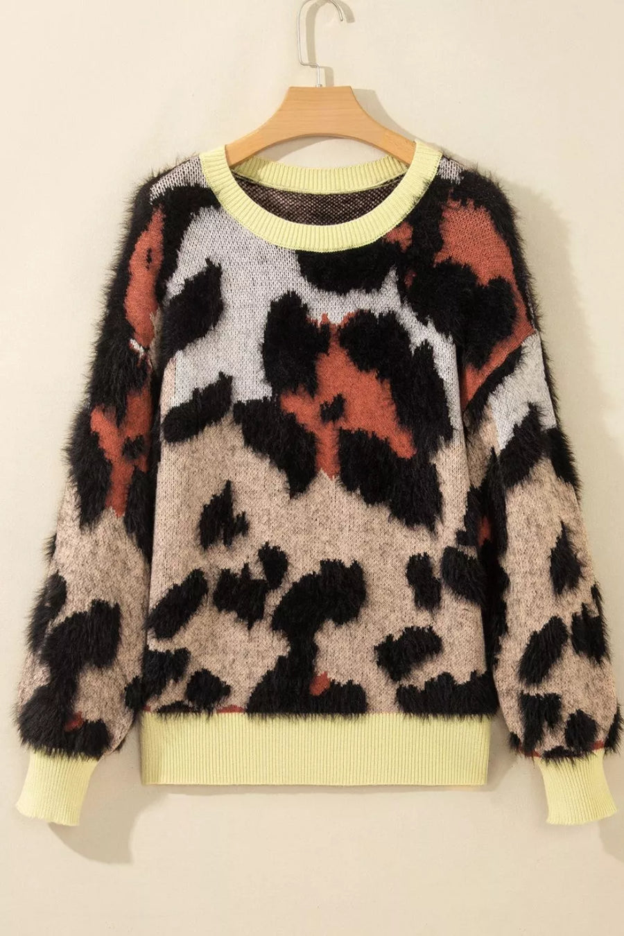 classic pullover sweater in rust with round neck
