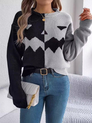 pullover sweater featuring graphic in Camel with 100% acrylic Care instructions: Machine wash cold texture