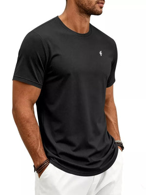 Blue Men's Classic Fit Crew Neck T-shirt Plus Size