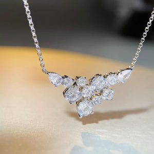 925 sterling silver,Zircon Care instructions: Avoid wearing during exercise, as necklace in clear with n/a silhouette