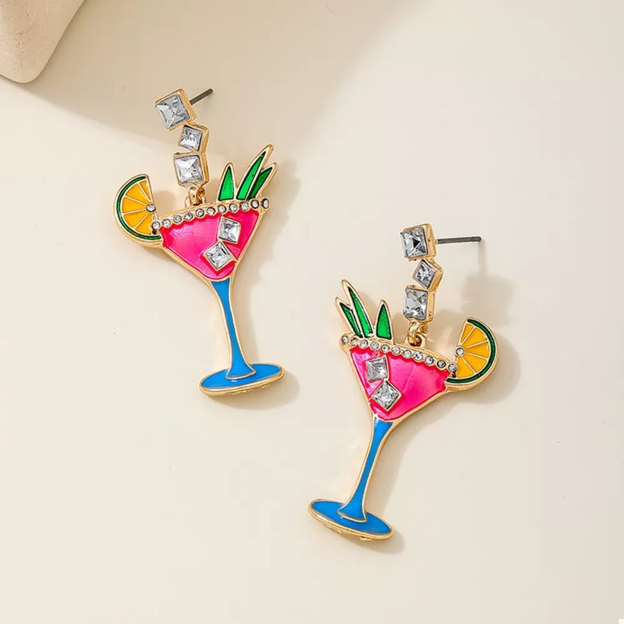 Coral earrings with short and post-back