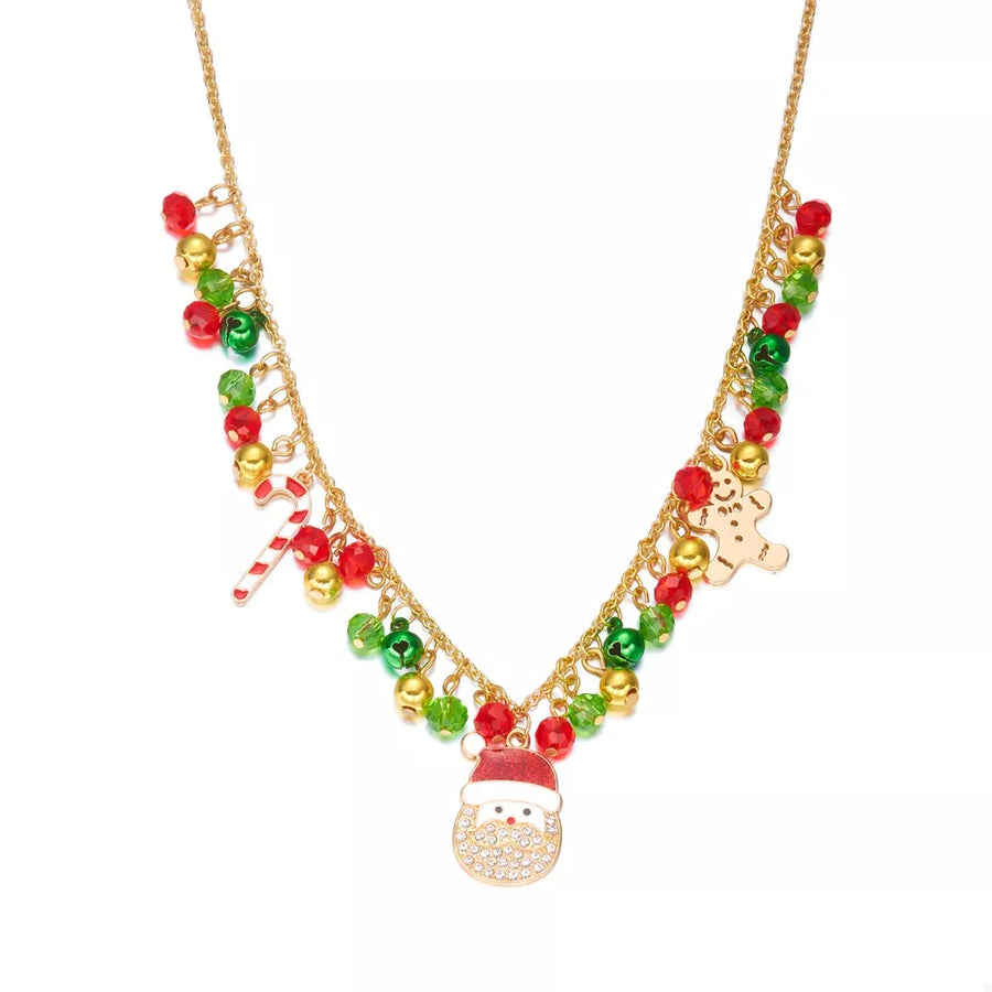 necklace featuring novelty in red with 18K Gold-Plated, Zinc alloy, Crystal, Rhinestone Care instructions: Avoid wearin