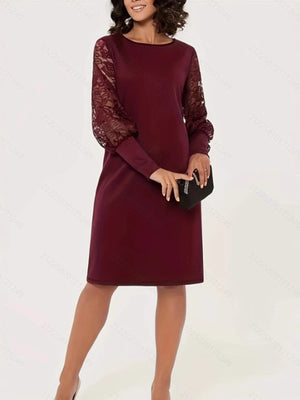 Dark Green mini dress with stretchy and lantern sleeve